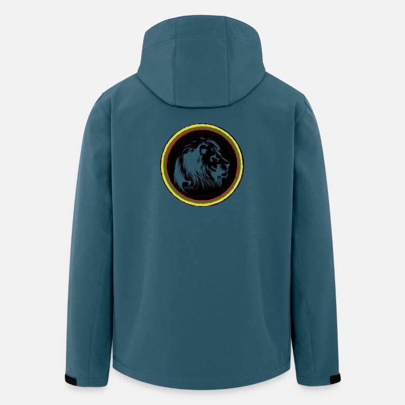 Rasta Farbkreis Ring - Recycelte Männer Softshell-Jacke von Stanley/Stella - Dunkles Petrol