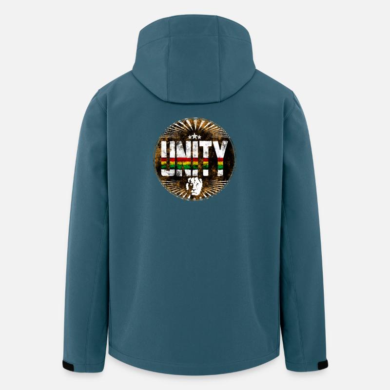 Unity Rastafari Peace Symbol - Recycelte Männer Softshell-Jacke von Stanley/Stella - Dunkles Petrol