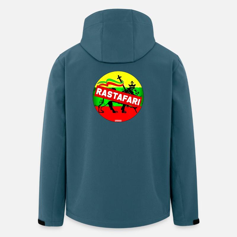 Rastafari Löwe Banner - Recycelte Männer Softshell-Jacke von Stanley/Stella - Dunkles Petrol
