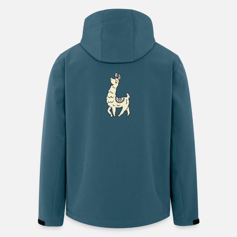 Lama Alpaka - Recycelte Männer Softshell-Jacke von Stanley/Stella - Dunkles Petrol