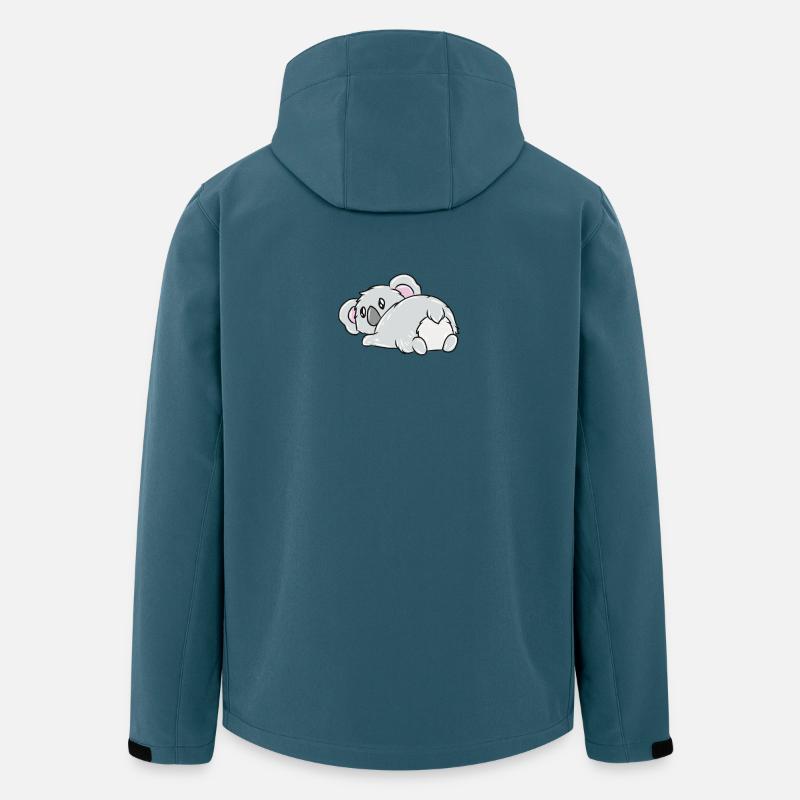 Schlafender Koala Kuschelheld - Recycelte Männer Softshell-Jacke von Stanley/Stella - Dunkles Petrol