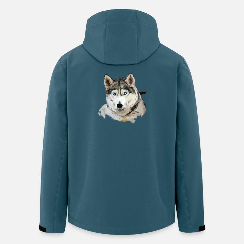 Husky - Recycelte Männer Softshell-Jacke von Stanley/Stella - Dunkles Petrol