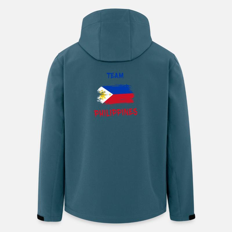 Team Philippinen / Manila - Recycelte Männer Softshell-Jacke von Stanley/Stella - Dunkles Petrol