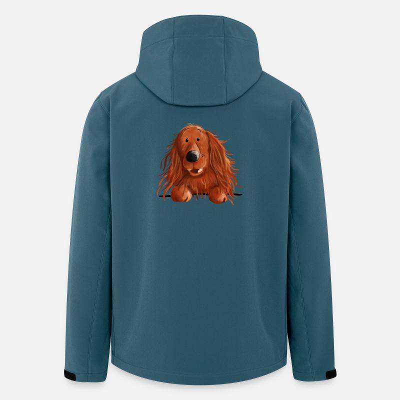 Neugieriger Irish Setter - Recycelte Männer Softshell-Jacke von Stanley/Stella - Dunkles Petrol