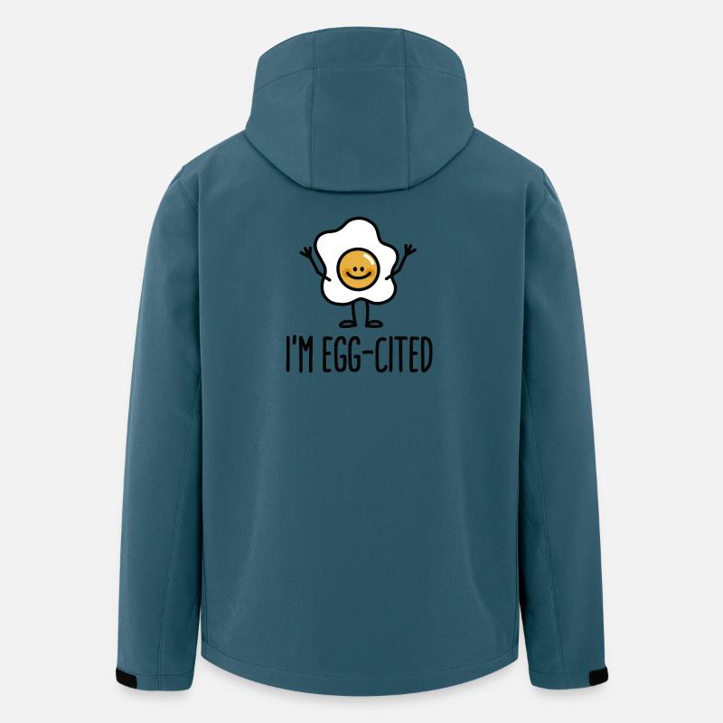 I'm EGG-cited - Veste softshell homme en polyester recyclé Stanley/Stella - bleu pétrole foncé