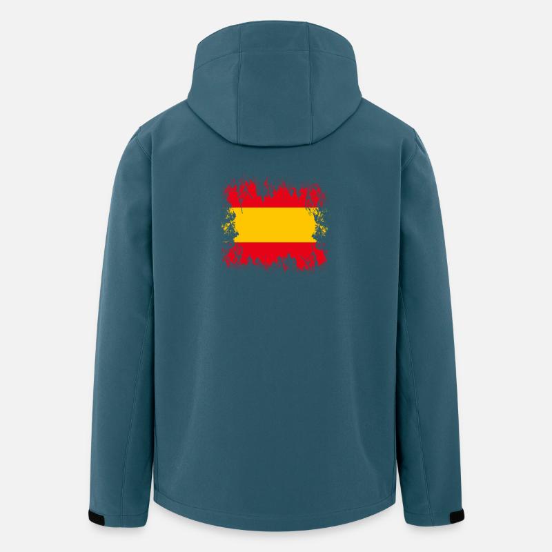 Spanien - Spanien - Recycelte Männer Softshell-Jacke von Stanley/Stella - Dunkles Petrol