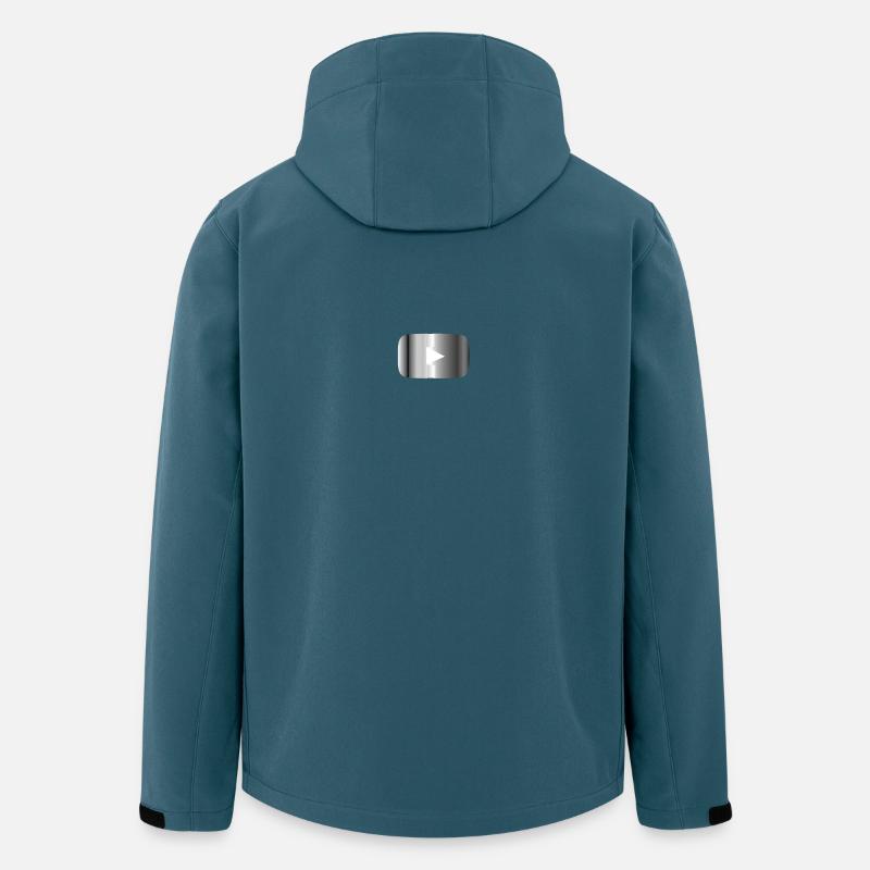 Silberner Play Button  - Recycelte Männer Softshell-Jacke von Stanley/Stella - Dunkles Petrol