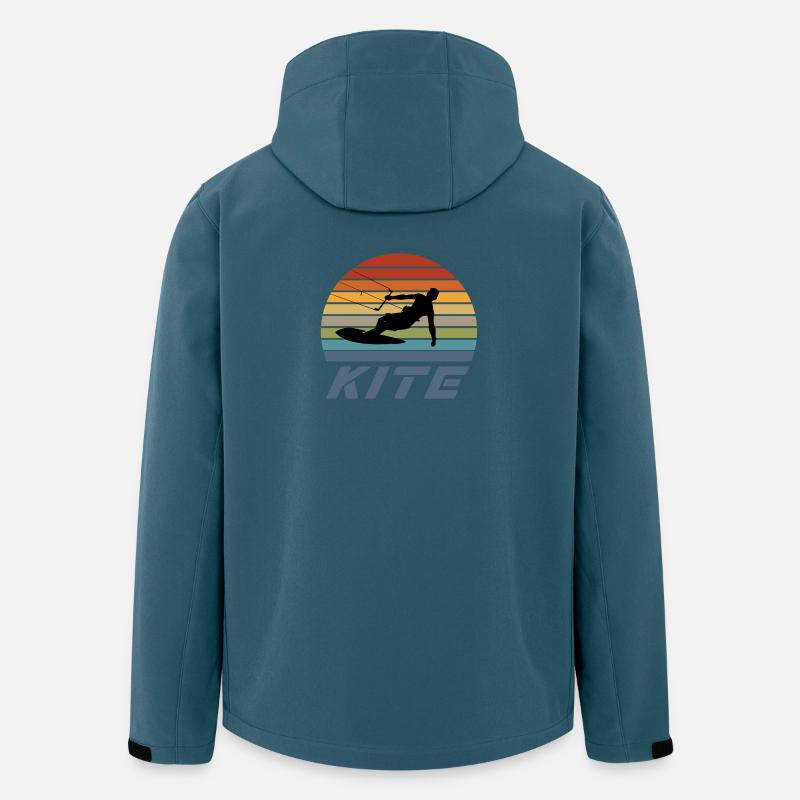 Kite Design - Recycelte Männer Softshell-Jacke von Stanley/Stella - Dunkles Petrol