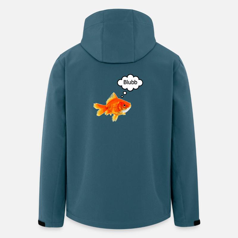 Goldfish with speech bubble - Men’s Recycled Softshell Jacket by Stanley/Stella - stargazer