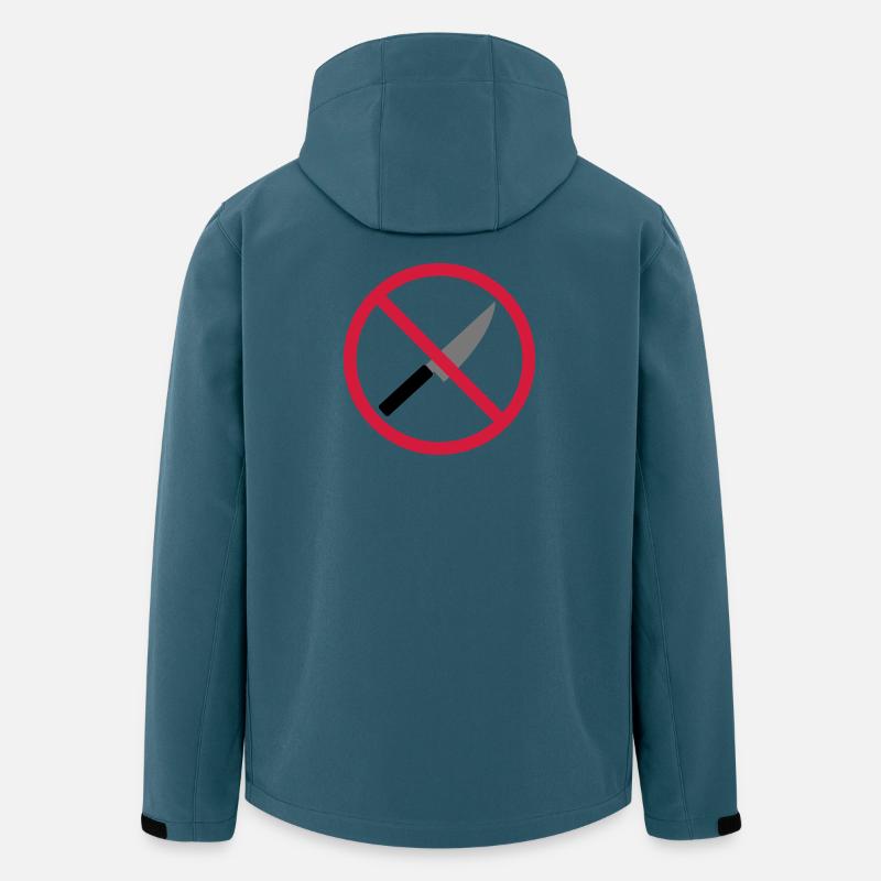 Verboten Schild Messer - Recycelte Männer Softshell-Jacke von Stanley/Stella - Dunkles Petrol