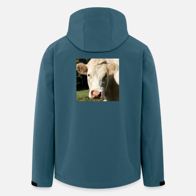 Kuh Poster - Recycelte Männer Softshell-Jacke von Stanley/Stella - Dunkles Petrol