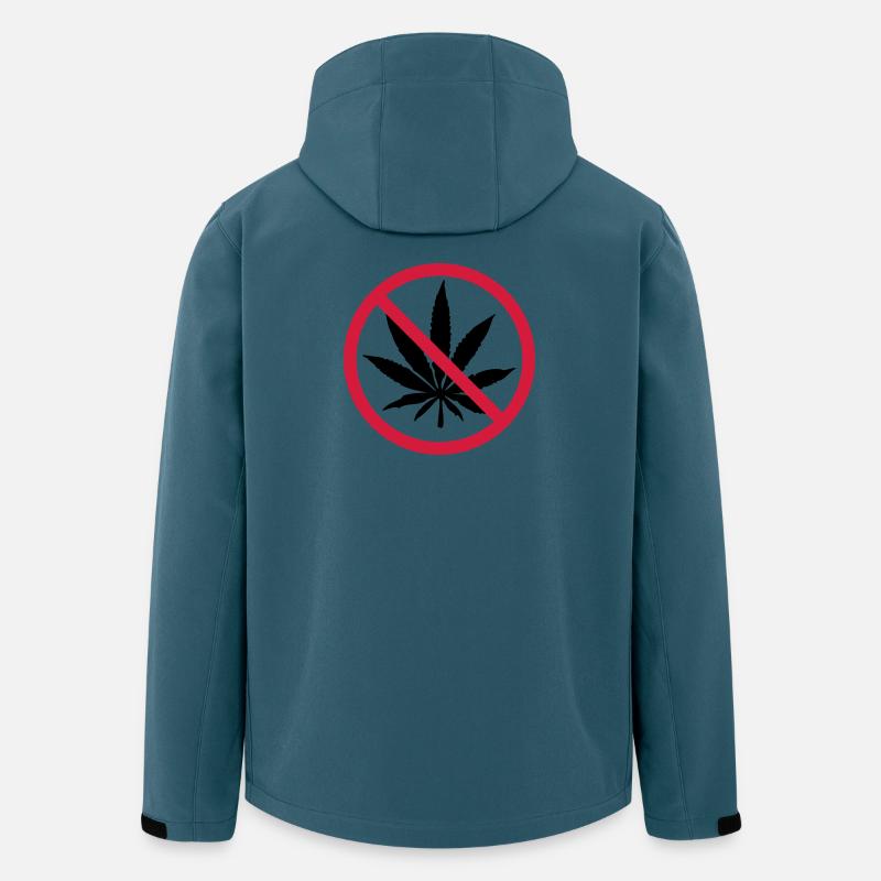 Weed Verboten Schild - Recycelte Männer Softshell-Jacke von Stanley/Stella - Dunkles Petrol