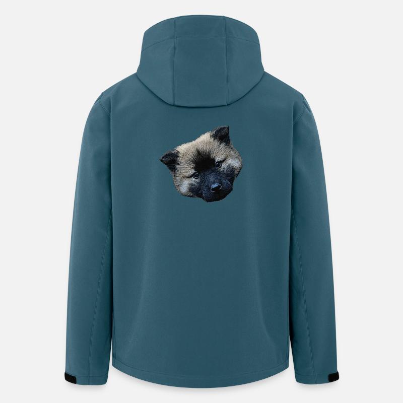 Fermeture du chiot, chiot eurasier - Veste softshell homme en polyester recyclé Stanley/Stella - bleu pétrole foncé