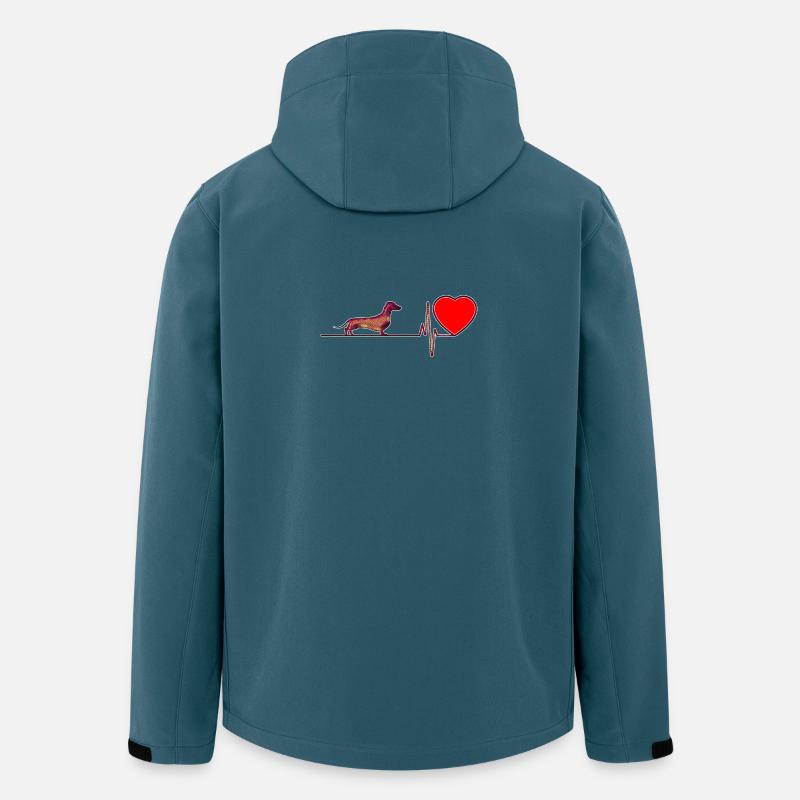 J'aime les teckels - Veste softshell homme en polyester recyclé Stanley/Stella - bleu pétrole foncé