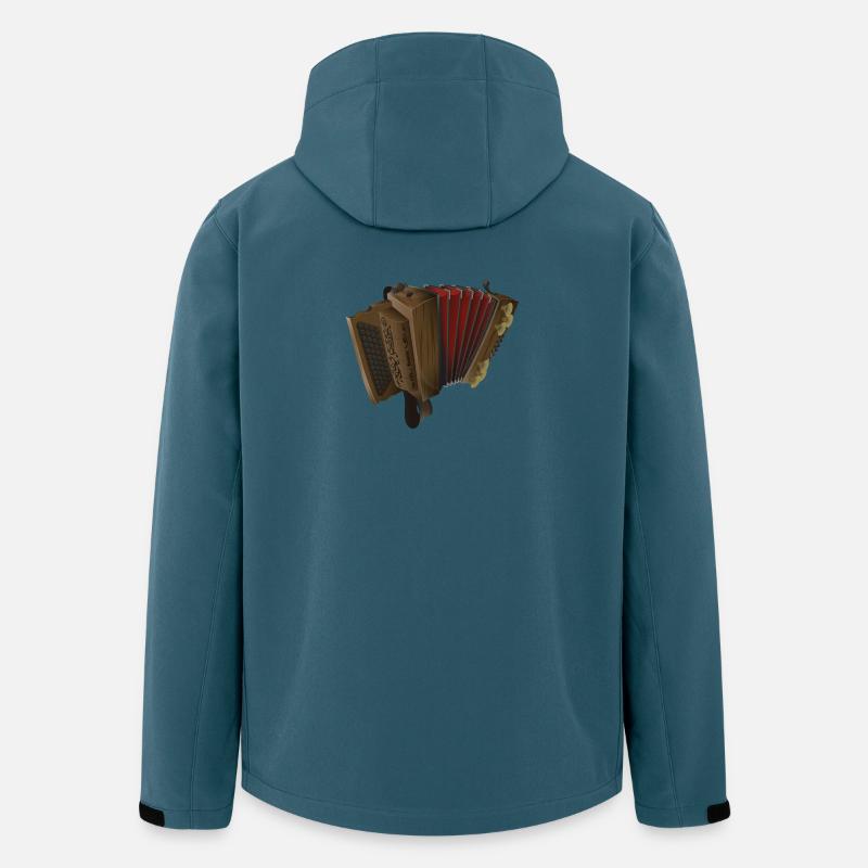 Steirische Harmonika - Dunkel/Rot | ZiachON! - Recycelte Männer Softshell-Jacke von Stanley/Stella - Dunkles Petrol