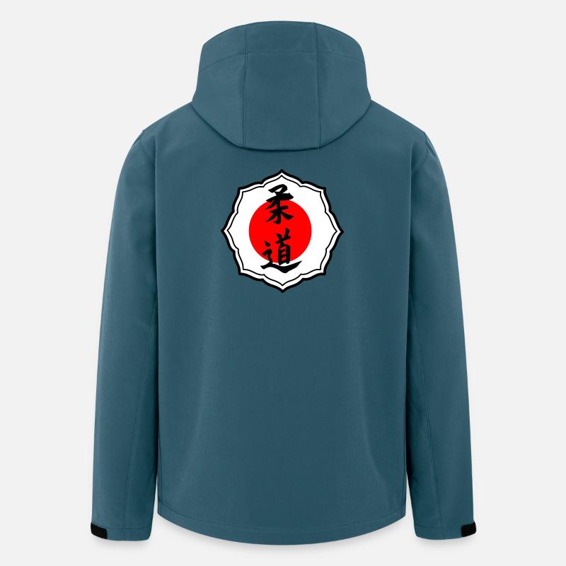 Judo Kanji Emblem in Kodokan Zeichen - Recycelte Männer Softshell-Jacke von Stanley/Stella - Dunkles Petrol