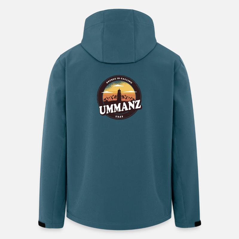 Ummanz Ostsee Leuchtturm Design / Geschenkidee - Recycelte Männer Softshell-Jacke von Stanley/Stella - Dunkles Petrol