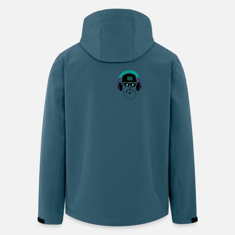 Neon DJ Kopfhörerzeichnung - Recycelte Männer Softshell-Jacke von Stanley/Stella - Dunkles Petrol