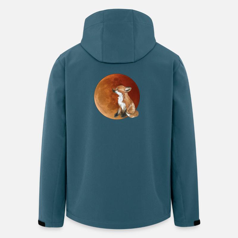 Mondfuchs im Abendlicht - Recycelte Männer Softshell-Jacke von Stanley/Stella - Dunkles Petrol