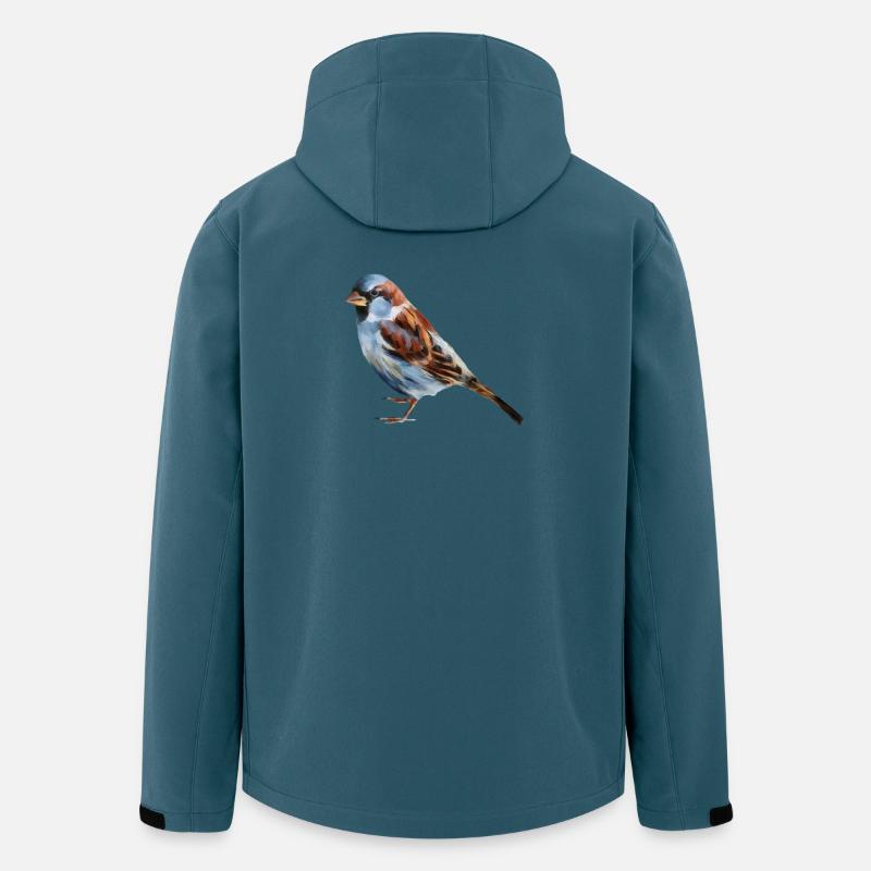 Vogel Spatz  - Recycelte Männer Softshell-Jacke von Stanley/Stella - Dunkles Petrol