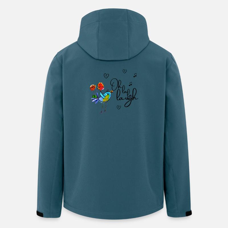 Oh la la laugh - Recycelte Männer Softshell-Jacke von Stanley/Stella - Dunkles Petrol