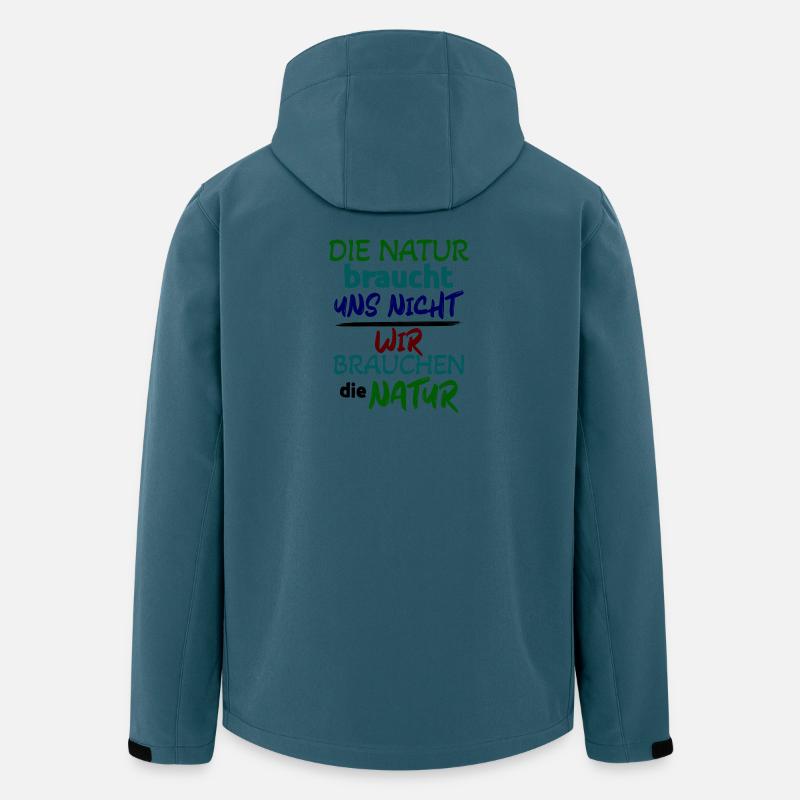 Natur Statement Umwelt Erde - Recycelte Männer Softshell-Jacke von Stanley/Stella - Dunkles Petrol