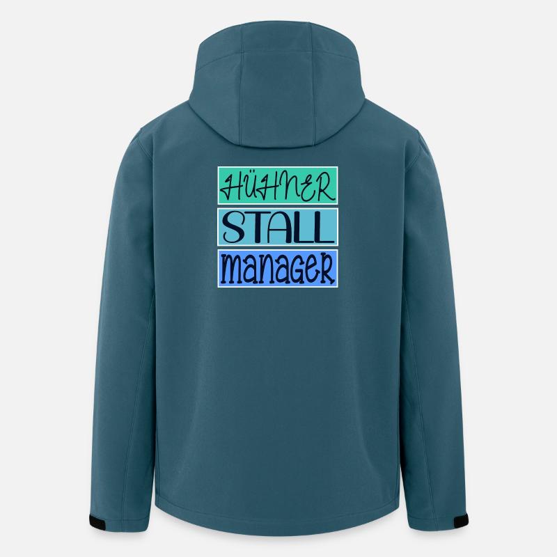 HÜHNERSTALL MANAGER HÜHNER - Recycelte Männer Softshell-Jacke von Stanley/Stella - Dunkles Petrol