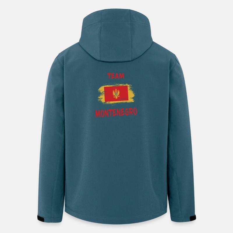 Team Montenegro Flaggen Design / Geschenkidee - Recycelte Männer Softshell-Jacke von Stanley/Stella - Dunkles Petrol