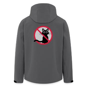 Cat forbidden sign - Men’s Recycled Softshell Jacket by Stanley/Stella - stargazer - Back - AI Model Male 185 light (185cm)