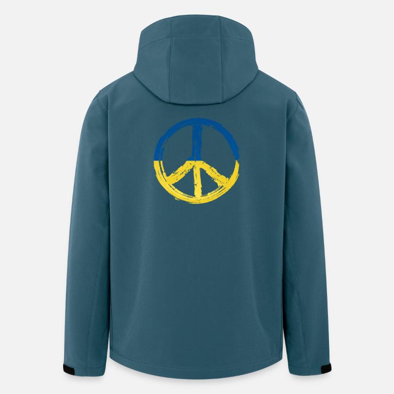 Peace Ukraine - Recycelte Männer Softshell-Jacke von Stanley/Stella - Dunkles Petrol