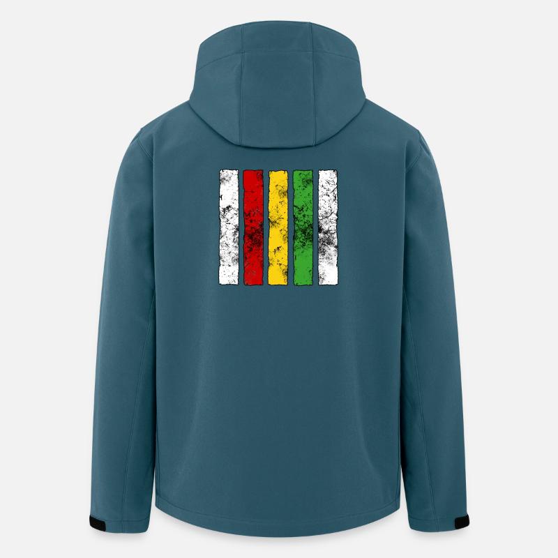 Reggae Zeichen - Recycelte Männer Softshell-Jacke Discoverer von Stanley/Stella - Dunkles Petrol
