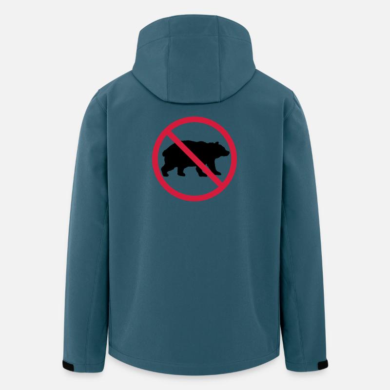 Bär Verboten Schild - Recycelte Männer Softshell-Jacke von Stanley/Stella - Dunkles Petrol