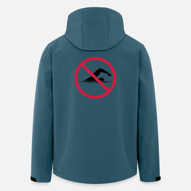 Verboten Schild Schwimmen - Recycelte Männer Softshell-Jacke von Stanley/Stella - Dunkles Petrol