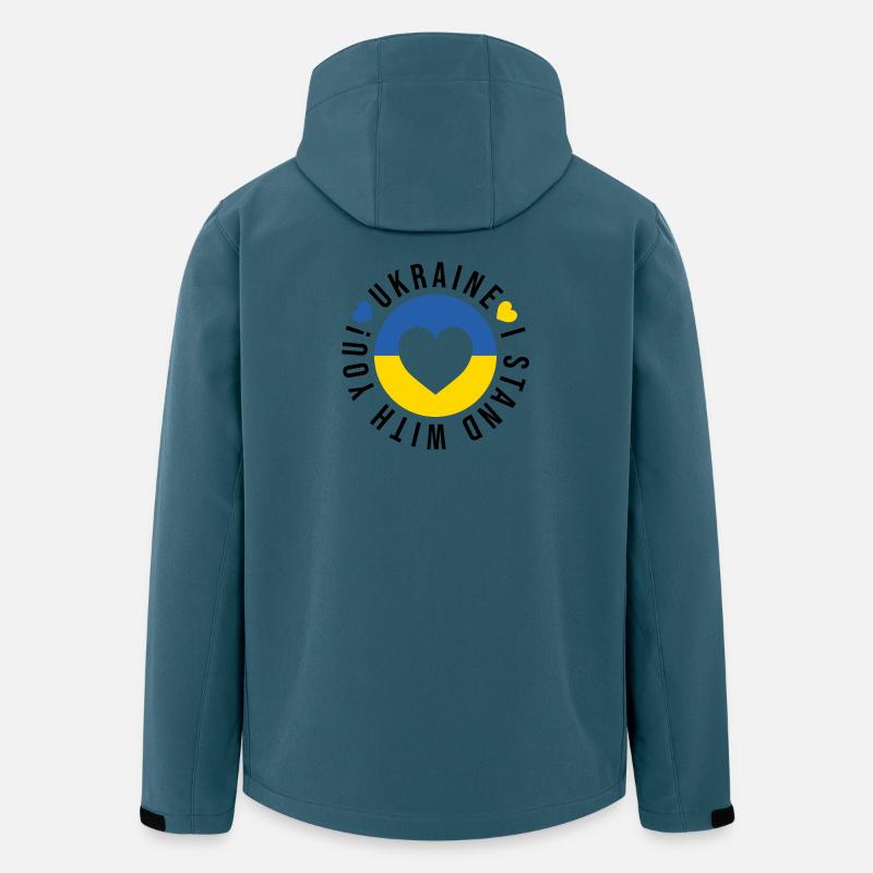 Ukraine! Ich stehe zu dir - Recycelte Männer Softshell-Jacke von Stanley/Stella - Dunkles Petrol