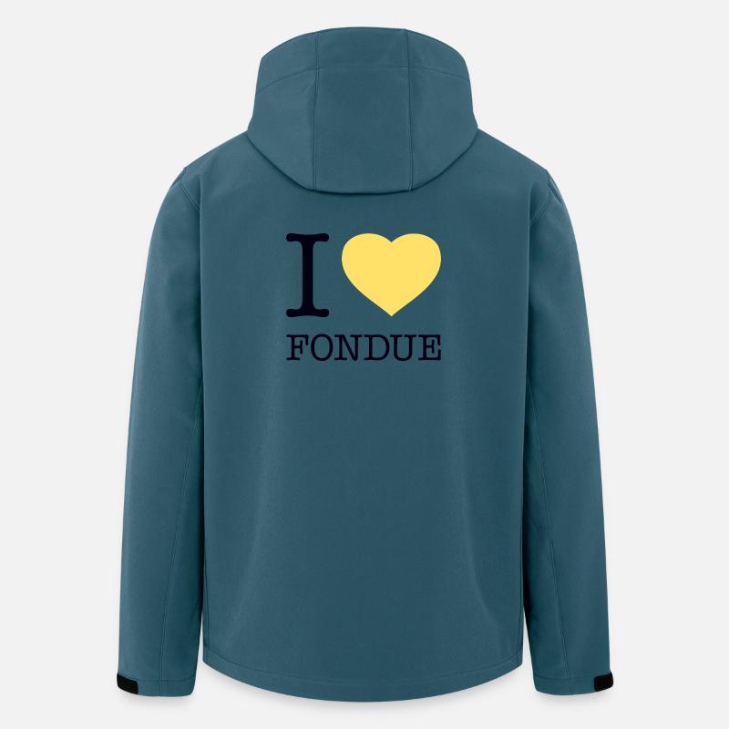 I LOVE FONDUE - Recycelte Männer Softshell-Jacke von Stanley/Stella - Dunkles Petrol