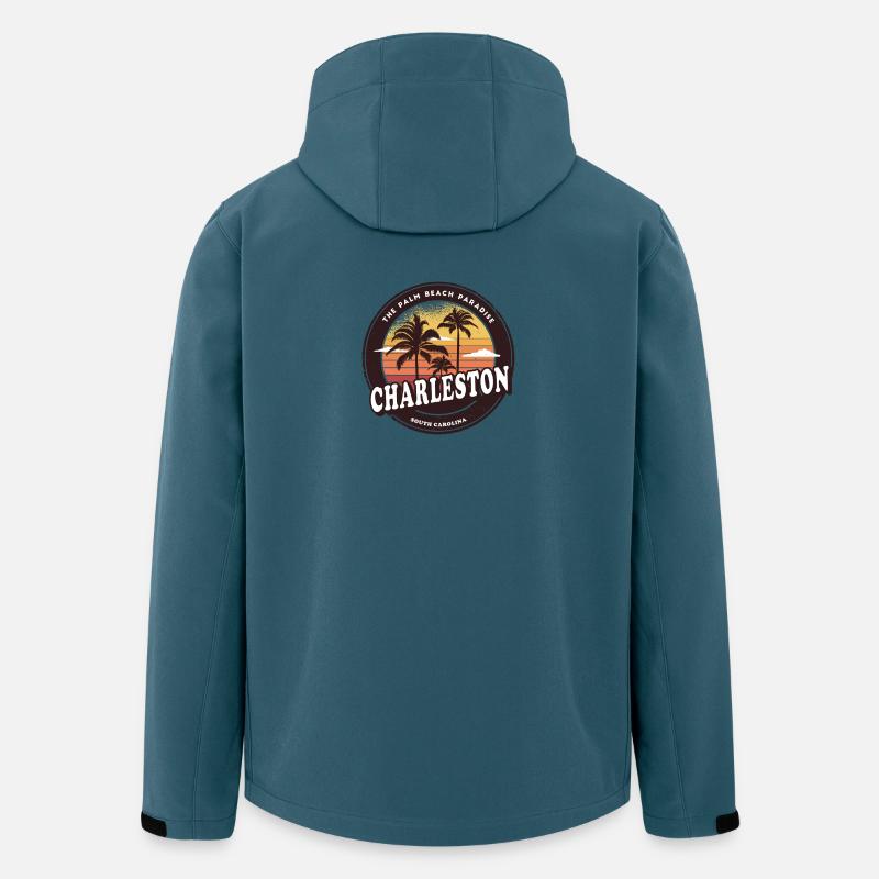 Charleston South Carolina Strand Design - Recycelte Männer Softshell-Jacke von Stanley/Stella - Dunkles Petrol