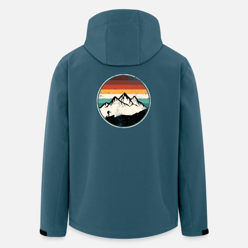 Retro Peak Trail Circle - Men’s Recycled Softshell Jacket by Stanley/Stella - stargazer