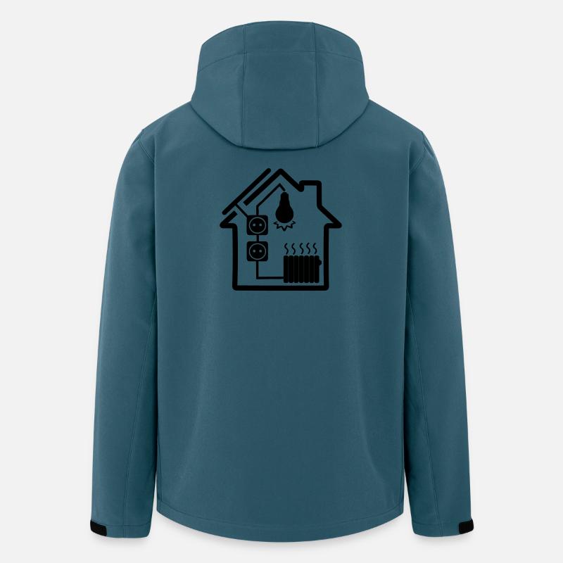 Haus mit Solarenergie - Recycelte Männer Softshell-Jacke von Stanley/Stella - Dunkles Petrol