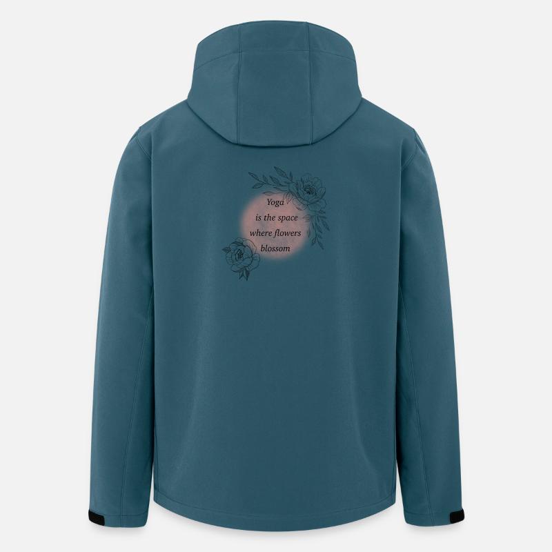 Yoga Raum Blüten erwachen - Recycelte Männer Softshell-Jacke von Stanley/Stella - Dunkles Petrol