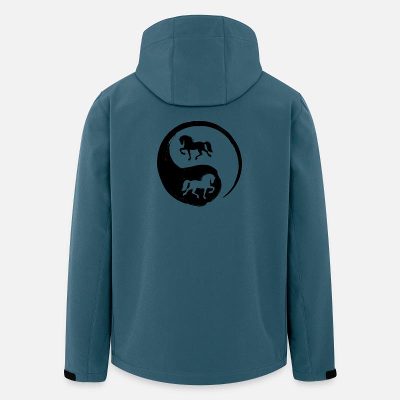 Islandpferde Isländer Pferdenarr Pferdeliebe - Recycelte Männer Softshell-Jacke von Stanley/Stella - Dunkles Petrol
