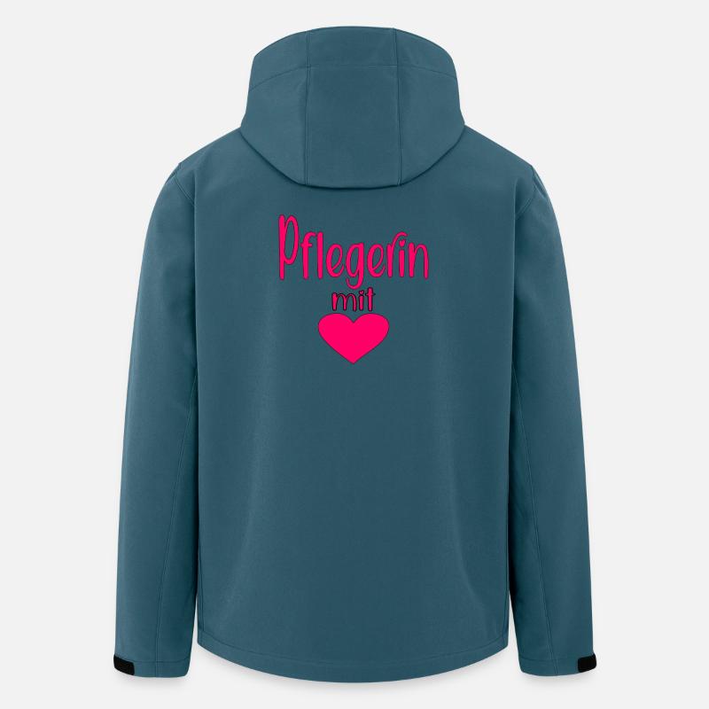 Pflegerin - Herz Symbol - Pflegefachfrau - DANKE - Recycelte Männer Softshell-Jacke von Stanley/Stella - Dunkles Petrol