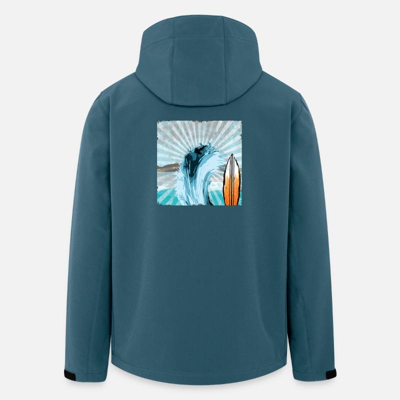 Surfer Welle Illustration - Recycelte Männer Softshell-Jacke von Stanley/Stella - Dunkles Petrol