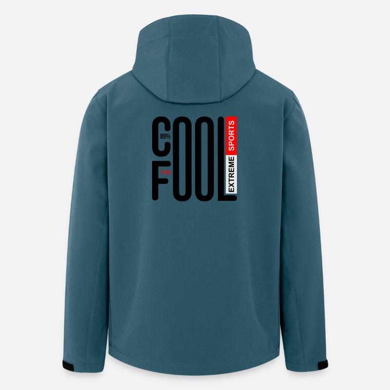 COOL FOOL EXTREME SCHWARZE LINIE - Recycelte Männer Softshell-Jacke von Stanley/Stella - Dunkles Petrol