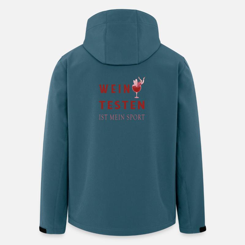 Wein Tester Design - Recycelte Männer Softshell-Jacke von Stanley/Stella - Dunkles Petrol
