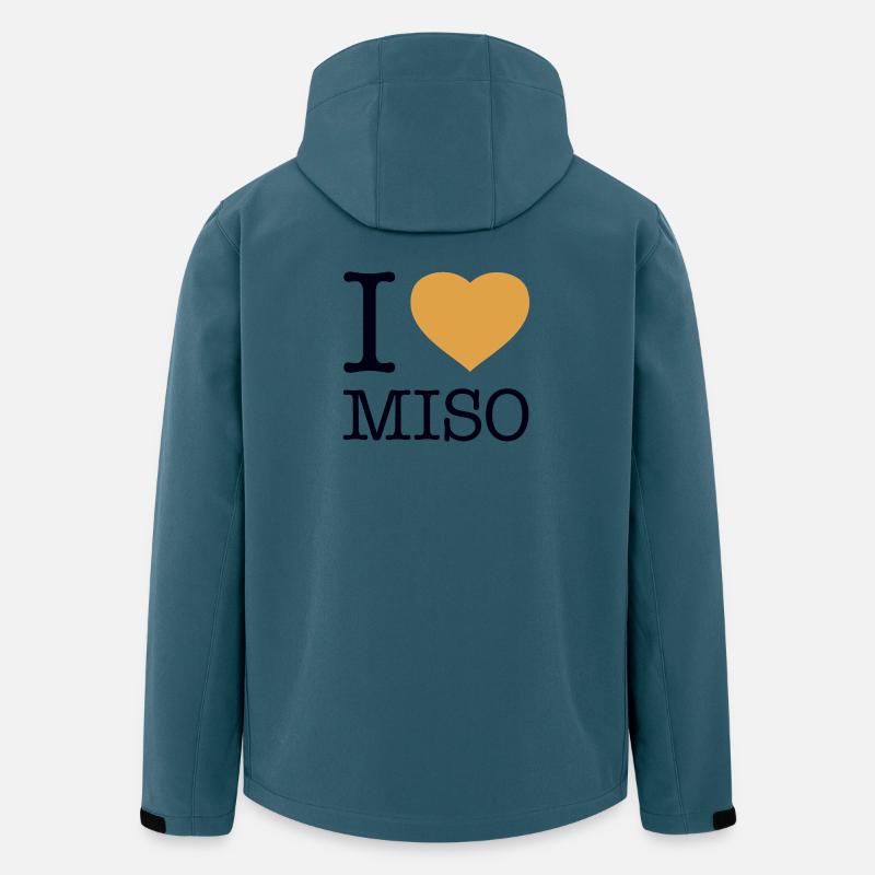 I LOVE MISO Sushi - Recycelte Männer Softshell-Jacke von Stanley/Stella - Dunkles Petrol