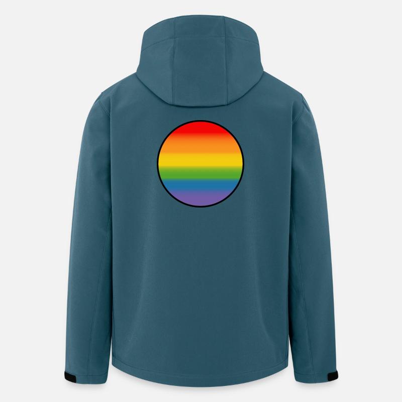 Rainbow Gradient Round white shirt - Men’s Recycled Softshell Jacket by Stanley/Stella - stargazer