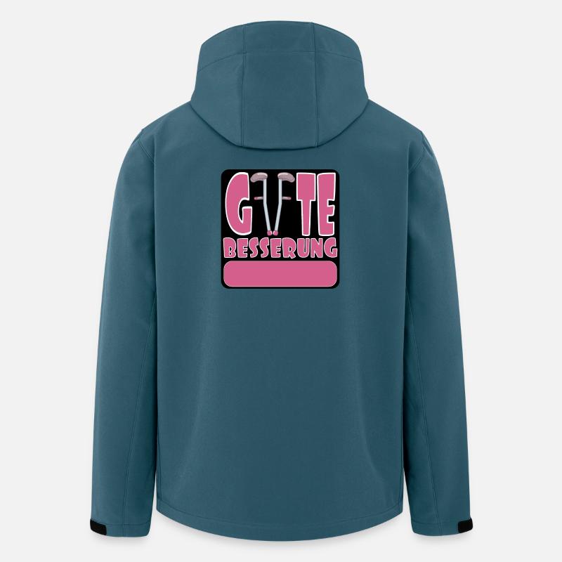 Gute Besserung wünschen - SELBST GESTALTEN NAME - Recycelte Männer Softshell-Jacke von Stanley/Stella - Dunkles Petrol