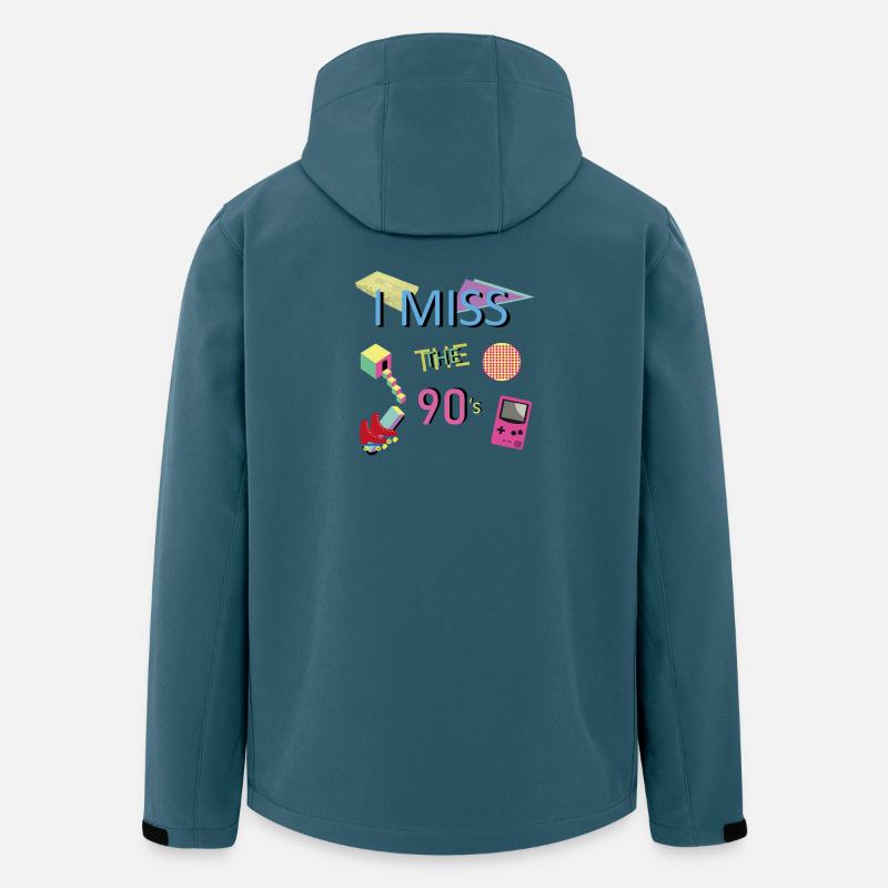 Nostalgisches 90er-Jahre-Thema - Recycelte Männer Softshell-Jacke von Stanley/Stella - Dunkles Petrol