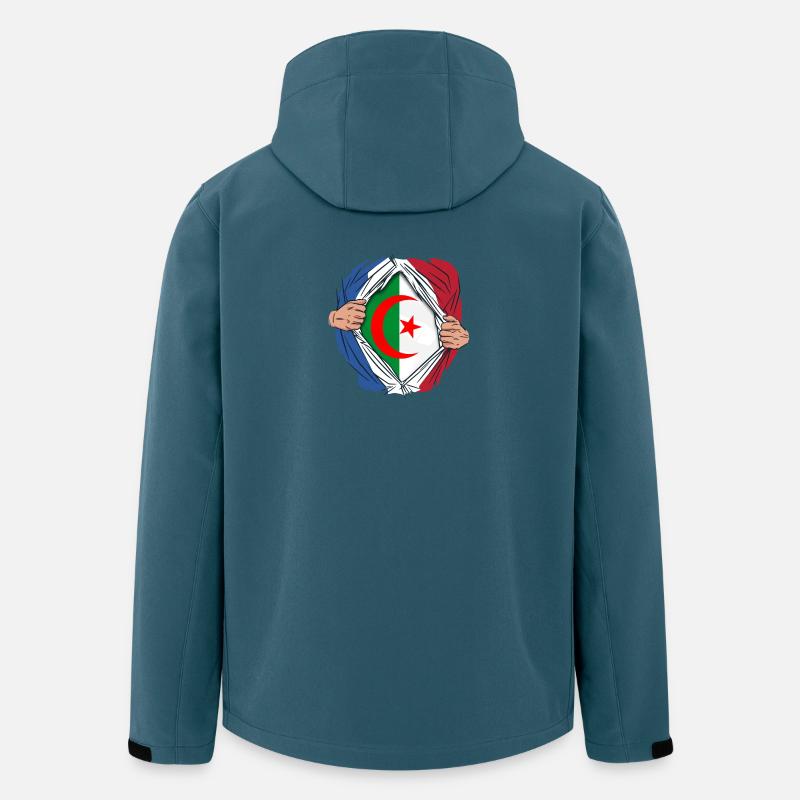 Design Frankreich und Algerien - Recycelte Männer Softshell-Jacke von Stanley/Stella - Dunkles Petrol
