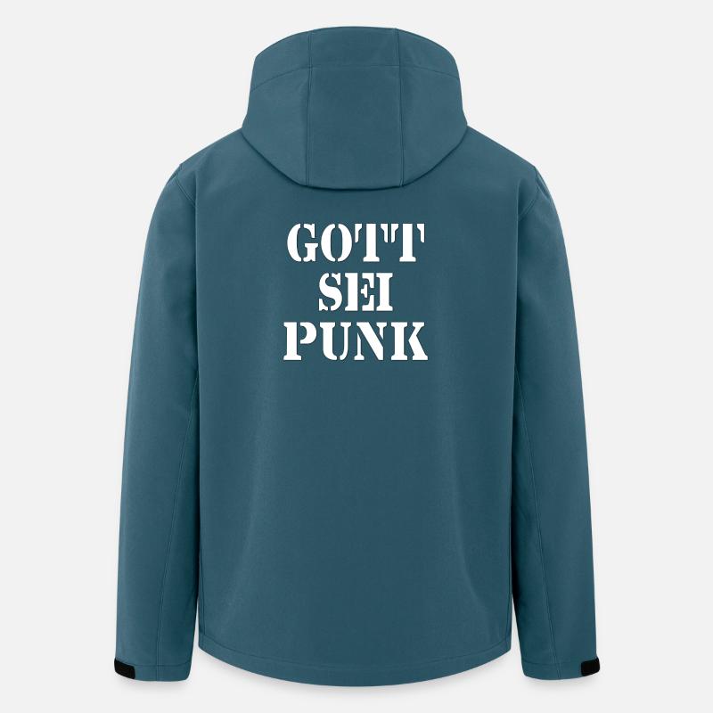 GOTT SEI PUNK! - Recycelte Männer Softshell-Jacke von Stanley/Stella - Dunkles Petrol